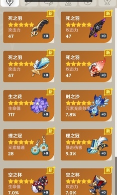 原神圣遗物强化模拟器