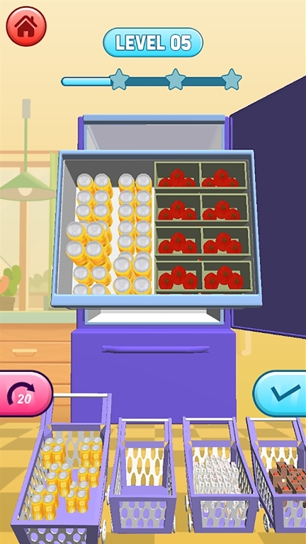 装满并整理冰箱