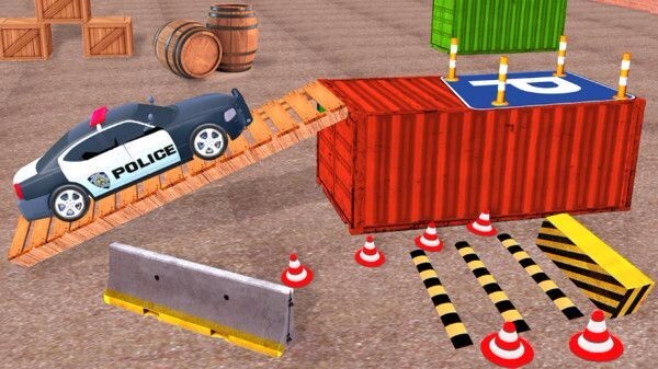 警车驾驶公园挑战赛图片