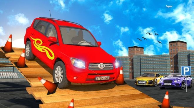 4x4吉普车市区驱车3D