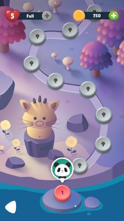 可爱熊猫射泡泡